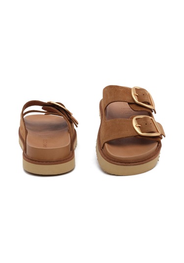 Greyder 59054 Sigaro Süet Kadın Hakiki Deri Terlik -810 Sigaro Taba