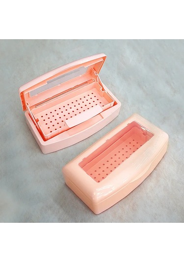 Cımbız Kirpik Uzatma Tırnak Sanat Manikür Ekipmanları Depolama Organizatör Aracı İçin Plastik Sterilizasyon Tepsisi Turuncu