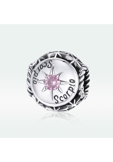 S925 Ayar Gümüş On İki Takımyıldızı Zirkon Boncuk Dıy Bilezik Kolye Aksesuarları, Stil: Akrep Çok Renkli