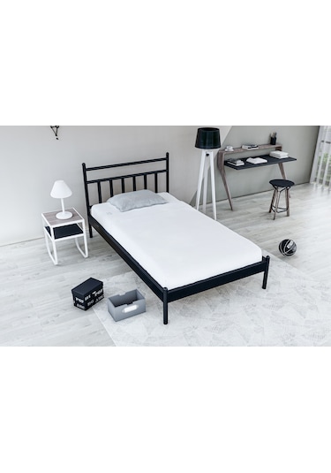 Metalia Gm 230 Lima Siyah Tek Kişilik Karyola 90X190