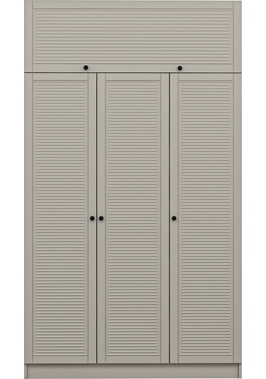 Kale 3 Mebran Panjur Kapaklı 2 Çekmeceli Dolap Ve Yüklük Kumtaşı 235cm Kumtaşı