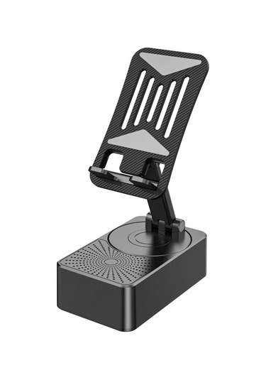 Wezone 3'ü 1 Arada Kablosuz Hoparlörlü Telefon Standı Ve Şarj Cihazı - 5000mah Katlanabilir & Dönebilir