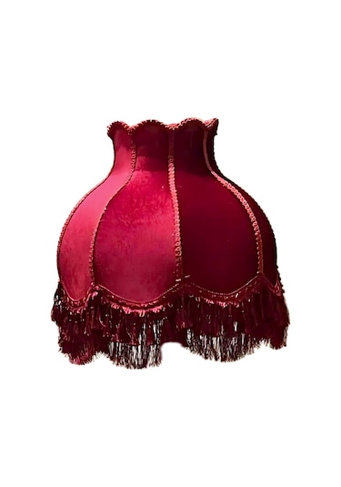 Bordo Sehpalı Vintage Lambader 170x45cm Bordo