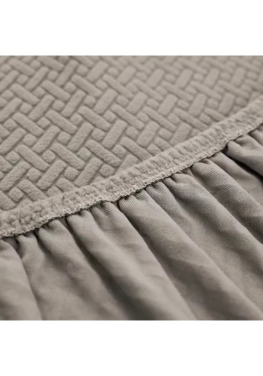 StarMall Tuğla Desen Koltuk Örtüsü Çekyat Kılıfı 3311 Takım Vizon