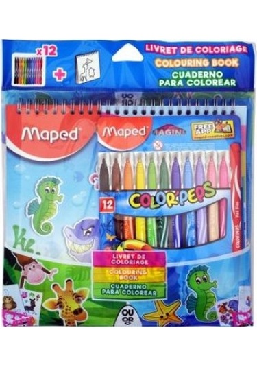 Maped Jungle Keçeli Kalem 12 Li+Boyama Kitabı