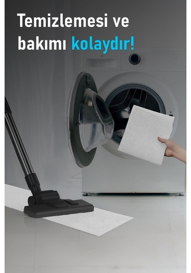 Halifleks Yapışkan Tabanlı Merdiven Basamak Paspası Rip Halı Kaymaz Tabanlı - Beyaz Null