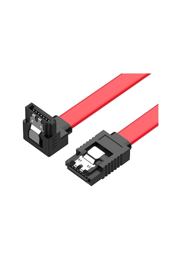 40 cm Sata Data Kablo - 90 Derece - Metal Klips - 5 Adet