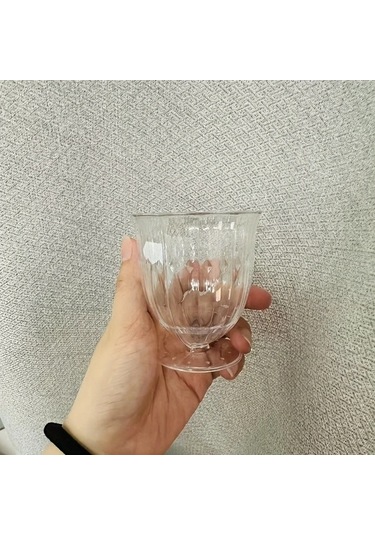 Willowhaven 8 Parça Elmas Desenli Şık Uzun Bardak - Pasta, Dondurma, Çay İçin Dayanıklı