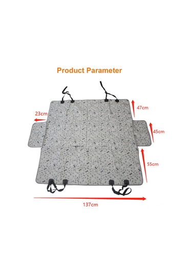 Köpek Koltuğu Kapağı Su Geçirmez Araç Koltuğu Koruyucu, Hayvanlar İçin Renkli Kemik Desenli, Çizilmez Kaymaz Arka Koltuk Kapağı Araçlar, Kamyonlar, Suv'ler İçin