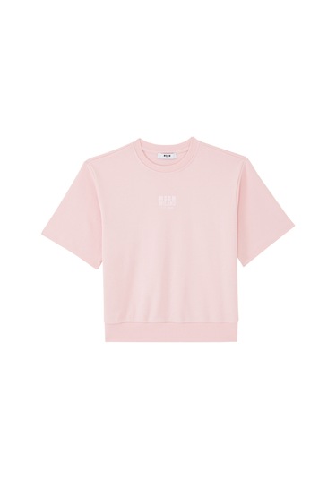 Msgm Çocuk Kısa Kol Sweatshirt Pembe