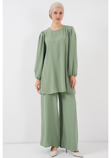 Bigdart Ayrobin Tunik Pantolon Alt Üst Takım 6712 - Çağla