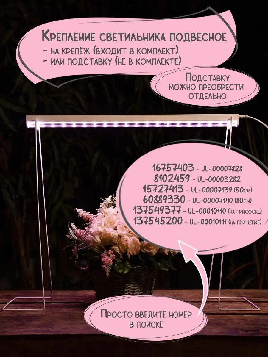 Uniel Bitkiler Ve Fideler İçin Fitolamba 10w 6759785 Açık Ton Pembe