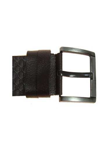 Hakiki Deri Erkek Gc Desenli Kot Kemeri 4,5 Cm Kahverengi