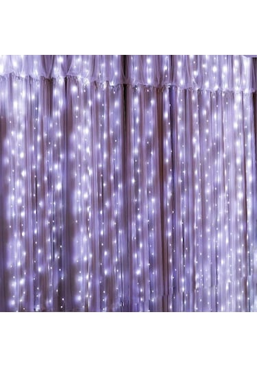 Sıcak Beyaz Led Perde Işıkları Peri Işıkları Dekorasyon Chambre Noel Düğün İçin Ramazan Navidad Ev Festoon Çelenk Yatak Odası Usb 3mx2m 200led Sıcak Beyaz