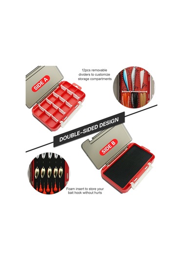 Hallow-çift Taraflı Yem Kutusu Lures Organizatör Olta Takımı-m,sarı