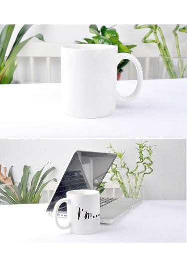 Createtech Kahve Fincanı Yaratıcı Tasarım Nosepiggymug 300ml Go-979981 Beyaz Beyaz