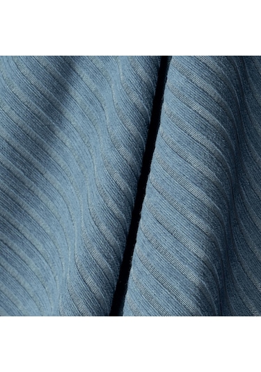 Mikrofiber Şönil Fitilli Minimalist Tekli Koltuk Örtüsü - 110x175 Cm,2 Adet Çift Taraflı, Kaymaz, Terletmez Mavi Mavi