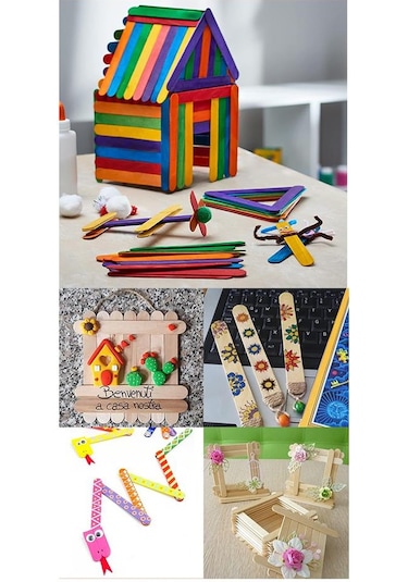 Renkli Dil Çubuğu Geniş 50 Adet Naturel Dil Çubuğu Geniş 50 Adet 1 Paket Renkli Ve Renksiz Abeslang Dil Basma Çubuğu