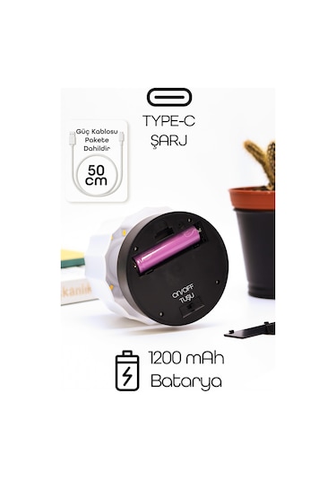 Şarjlı Masa Lambası Dimmerli Abajur Uzayabilir Işık Ayarlı Dokunmatik Kamp Çalışma Ofis Işığı 329c