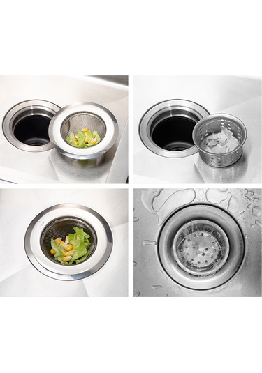 Hfambition Kapaklı Paslanmaz Çelik Mutfak Lavabo Filtresi - Tükenmez Kanal Engelleme Artık Tutucu Çok Renkli