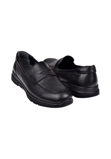 Forelli Hakiki Deri Comfort Makosen Kadın Ayakkabı For-gola Siyah Siyah
