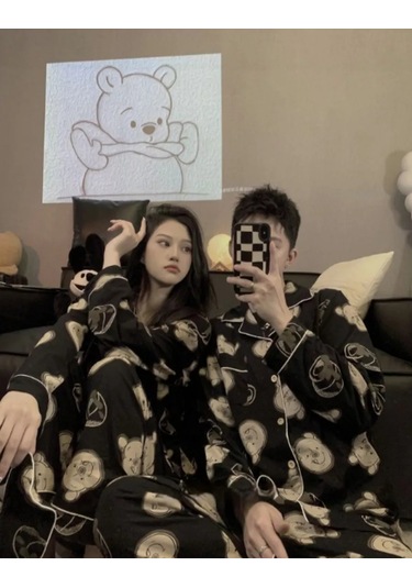 Rında Mood Gençler İçin Kore Tarzı Y2k Pijama 209757687 Siyah