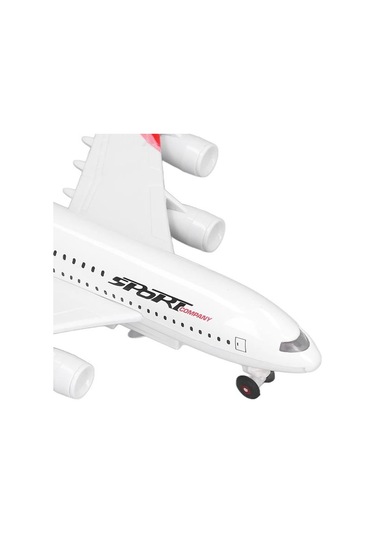 Ctoys Çek Bırak Metal Yolcu Uçağı Işıklı Sesli Kırmızı A3806a