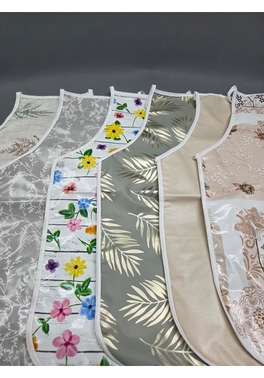 Su Geçirmez Pvc Muşamba Önlük Çeşitleri - 1 Adet 50 Cm Önlük Renkli, Biyeli Mutfak Önlüğü Başak Ev Tekstili