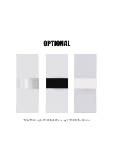 Geeroyoo Led Duvar Lambası, Modern İç Mekan Dekorasyonu, 6w Beyaz Işık 6500k , Koridor/yatak Odası/salon Uygun, Demir+akrilik Malzeme, 29x11cm Diğer