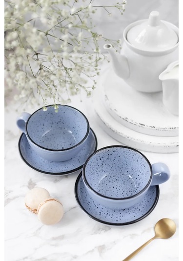 Milla Sweethome Çay Fincanları Seti, Çay Takımı 200ml 396681032 Açık Mavi