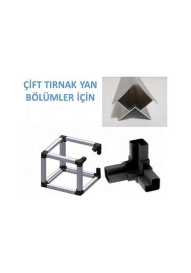 Alüminyum Çift Tırnak Profil (1 Mt) 504340410