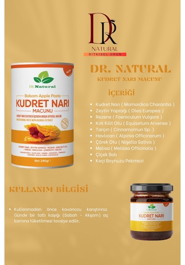 Dr. Natural Kudret Narı Macunu Bitki Karışımlı Bitter Melon Macun 240 G