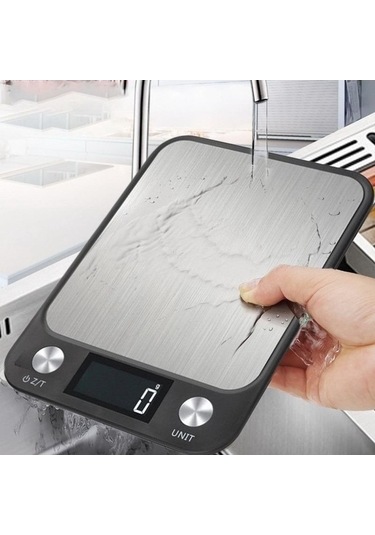 Ulzyvf Yiyecek Ve Terazisi Teraziler Tasarım Tartı Pişirme Paslanmaz Mutfak Kahve İçin Elektronik Dijital Dengesi Çelik Akıllı 10kg Lx Siyah Siyah