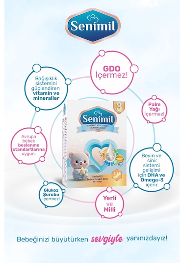 Senımıl 3 Bebek Devam Sütü 800 G 12 Adet