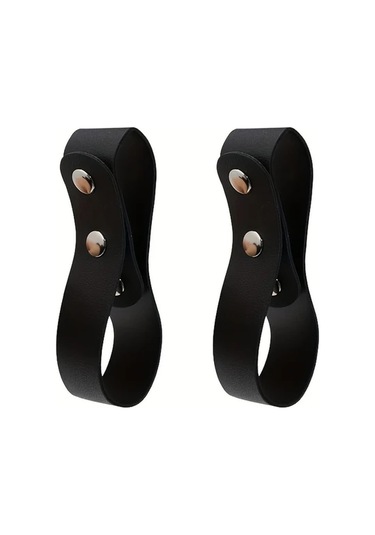 Willowhaven Siyah 1 Adet Yüksek Kaliteli Pu Yapay Deri Kamçı Karabina - Kemere Asmak İçin Siyah - 1 Adet