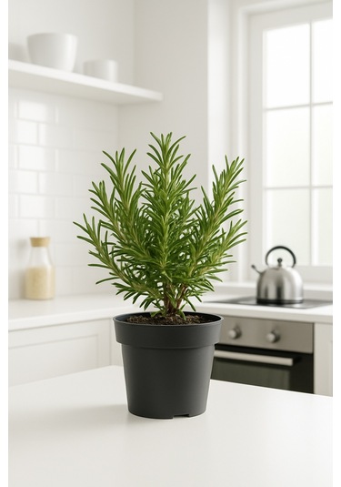 Saksıda Biberiye 3 Adet - Mutfakta Hazır Biberiye Rosmarinus