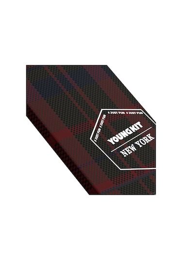 iPhone Uyumlu 15 Pro Kılıf Ekose Desenli Youngkit Gezhi Serisi Kapak Kırmızı