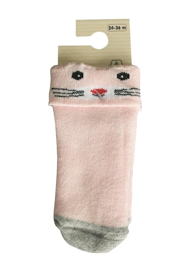 Bibaby Biorganic Cunning Havlu Çorap 68375 Pembe