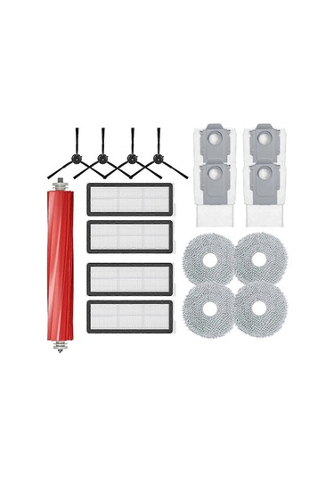 Qrevo S İçin Yedek Parçalar - Ana Fırça, Yan Fırça, Hepa Filtre, Paspas Bezleri, Elektrikli Süpürge Torbaları Yc