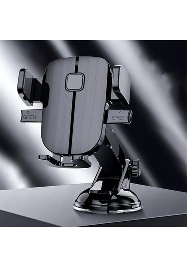 Dancemonkey Araba Teleskopik Tutucu, Vantuzlu Cep Telefonu Tutucu, Uygun Her Model, Koyu Renk, Aracında Kullanım Siyah