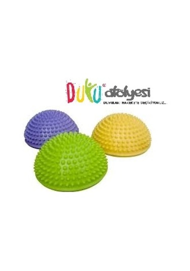 Tırtıklı Yarım Daire Denge Topu 6'lı Set Dikenli Duyu Adım Taşı