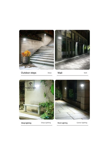 Cbtx Ds138 Güneş Enerjisi Işıkları Kapalı Dış Mekan Ip65 Su Geçirmez Aydınlatma Lambası Duvara Monte Işık - Beyaz Işık Diğer