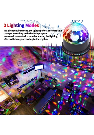 Xiyyadms Rgb Renkli Döner Sahne Işığı, 15w Led, Abd Standardı, 5v/2a Çıkış, Abs Malzeme Diğer