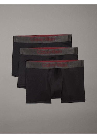 Calvin Klein Erkek Siyah Boxer Trunk 3pk-7667 Siyah