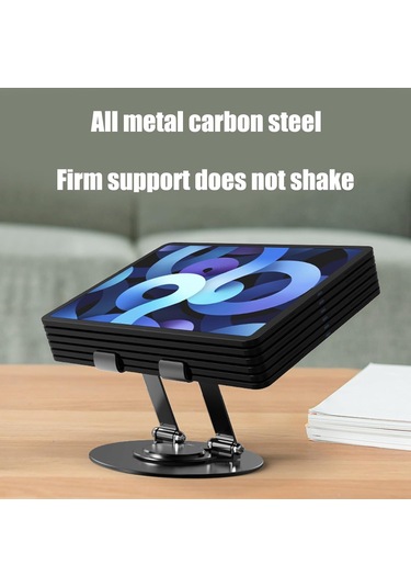 360 Derece Rotasyon Dizüstü Bilgisayar Dizüstü Bilgisayar Standı Dizüstü Bilgisayar Tableti İçin Masa Karbon Çelik Bilgisayar Standı