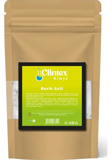 Clintex Kimya 100% Saf Eti Maden Borik Asit 2 Kg