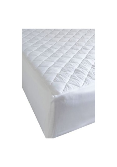 Altın Karma Fitted Kapitoneli 160x200 Cm Çift Kişilik Yatak Koruyucu Çarşaf Beyaz