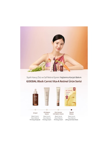 Retinol İçerikli Yaprak Maske Goodal Black Carrot Vita-a Retinol Lifting Gel Sheet Mask