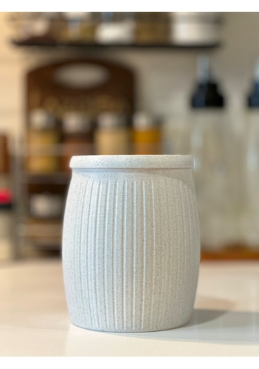 Marsel Dizayn Çöp Kutusu V3 Masaüstü - Mutfak - Banyo - Açılır Kapanır - Mermer Beyaz - 15cm Mermer