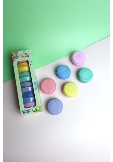 6 Lı Renkli Yumuşak Macaron Tebeşir Seti